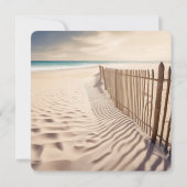 Beach Vow Renewal Wedding Kaart (Achterkant)