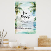 beach vow renouvellement party affiche d'accueil (Cuisine)