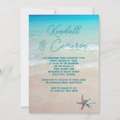 Beach Vows Modern Casual Ceremony Starfish Kaart (Voorkant)