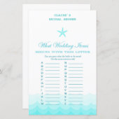 Beach Vrijgezellenfeest Game, Nautical, Mermaid (Voorkant / Achterkant)