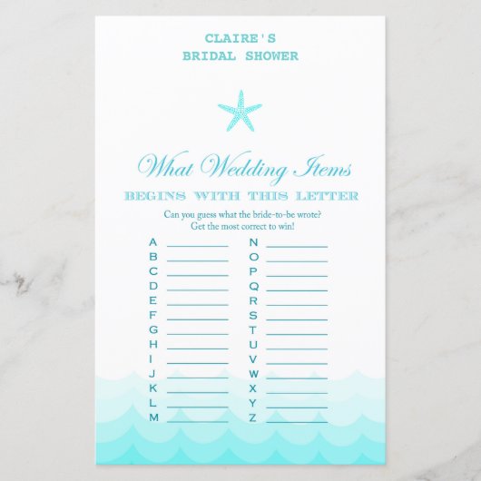 Beach Vrijgezellenfeest Game, Nautical, Mermaid (Voorkant)