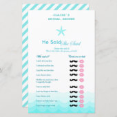 Beach Vrijgezellenfeest Game, Nautical, Mermaid (Voorkant / Achterkant)