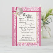 Beach Vrijgezellenfeest Pink Kaart (Staand voorkant)