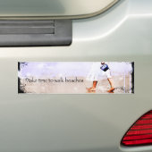 Beach Walking Bumpersticker (Op auto)