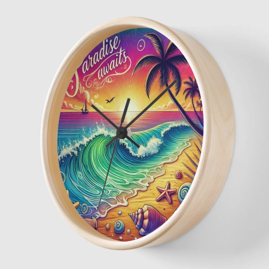 Beach Wall Clock (Hoek)