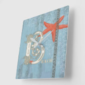 BEACH - Wall Clock Vierkante Klok (Hoek)