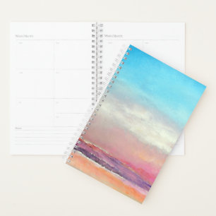 Beach Watercolor Sunset Pastels