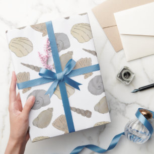 Beach Waterverf Art Sea Shells Cadeaupapier