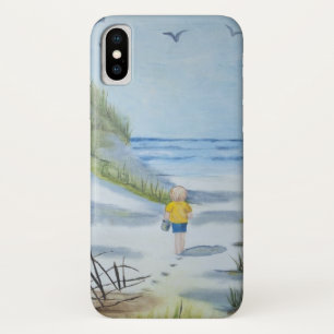 Beach waterverf iPhone x hoesje