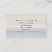 Beach Waterverf Ombre Generic Sjabloon Visitekaartje (Achterkant)