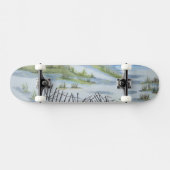 Beach waterverf skateboard (Horizontaal)