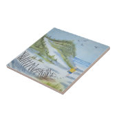 Beach waterverf tegeltje (Zijkant)