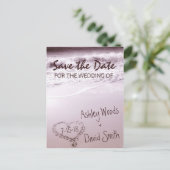 Beach Wave Save the Date Briefkaart (Staand voorkant)