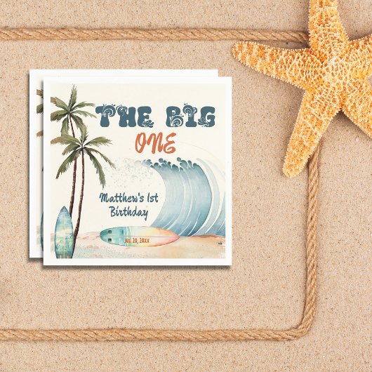 Beach Wave Surf Het grote verjaardagsfeest Servet