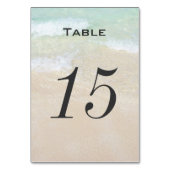 Beach Waves Custom Table Number-kaarten Kaart (Achterkant)