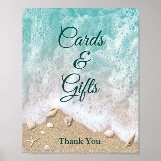 Beach Waves-Kaarten en Poster voor cadeaus (Voorkant)