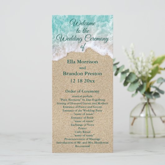 Beach Waves Trouwprogramma Programma (Staand voorkant)