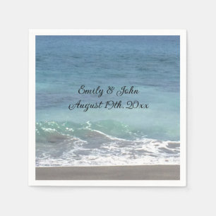 Beach Waves Wedding Napkin Servet