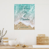 Beach Waves Wedding Poster (Keuken)