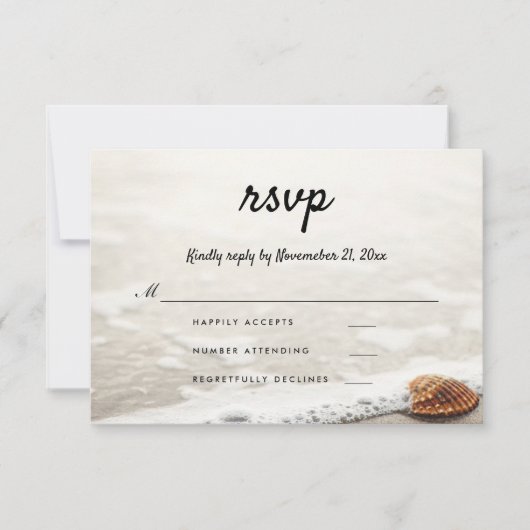 Beach Waves Wedding RSVP (Devant)