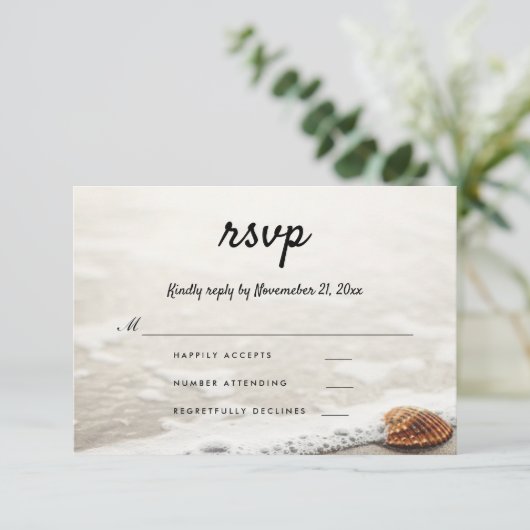 Beach Waves Wedding RSVP (Debout devant)