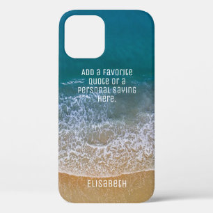 Beach Waves Zand Shore personaliseren iPhone 12 Hoesje
