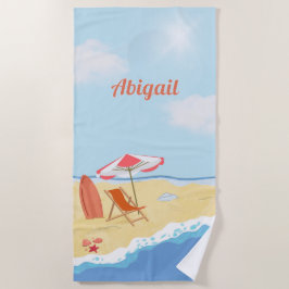 Beach Way by the Water, Name, Parasol, Chair Strandlaken