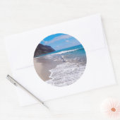 Beach Weddenschap-achtergrond Ronde Sticker (Envelop)