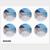Beach Weddenschap-achtergrond Ronde Sticker (Vel)