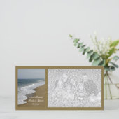 Beach Weddenschap alleen getrouwd Aankondiging (Staand voorkant)