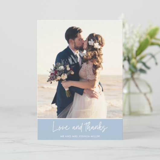 Beach Weddenschap Foto Dank je kaarten (Staand voorkant)
