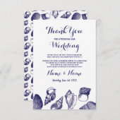 Beach Weddenschap Hartelijk dank Kaart Shells Ocea (Voorkant / Achterkant)