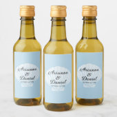 Beach Weddenschap Mini Wine Labels zeestrand Blauw Wijn Etiket (Flessen)