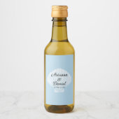 Beach Weddenschap Mini Wine Labels zeestrand Blauw Wijn Etiket (Voorkant)