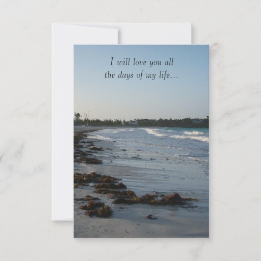 Beach Weddenschap op zonsondergang Kaart (Voorkant)