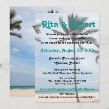 Beach Weddenschap - Palm Tree I Art on Back