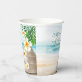 Beach Weddenschap Paper Cup Papieren Bekers (Rechts)