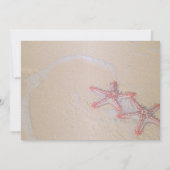 Beach Weddenschap Red Starfish Save the Date (Achterkant)