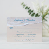 Beach Weddenschap Reply Kaarten met menukeuze RSVP Kaartje (Staand voorkant)