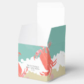 Beach Weddenschap Sand Fish Crabs Waves Favor Box Bedankdoosjes (Geopend)