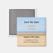 Beach Weddenschap Save the Date Fridge Magnet Magneet (Voorkant / Achterkant)