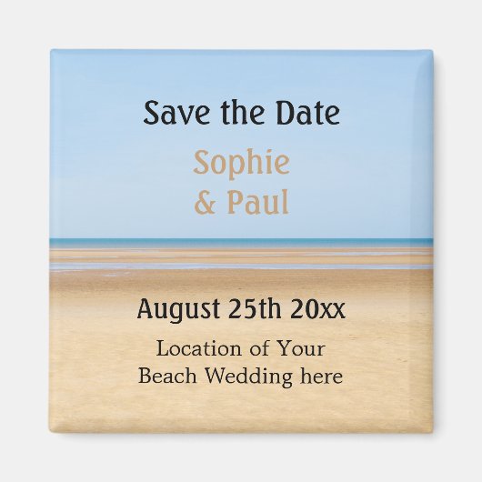 Beach Weddenschap Save the Date Fridge Magnet Magneet (Voorkant)