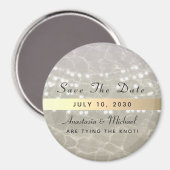 Beach Weddenschap Save the Date Invitation Magnet Magneet (Voorkant / Achterkant)