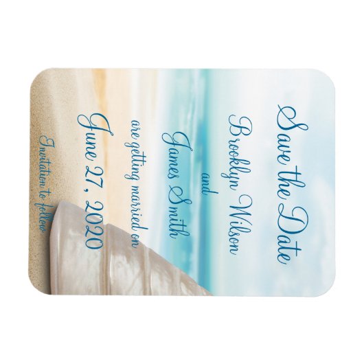 Beach Weddenschap Save the Date Magnets Magneet (Horizontaal)