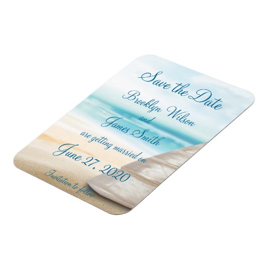 Beach Weddenschap Save the Date Magnets Magneet (Linkerzijde)