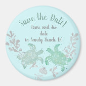 Beach Weddenschap Save the Date Magnets Magneet (Voorkant)
