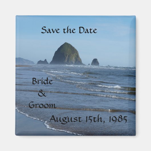 Beach Weddenschap Save the Date Magnets Magneet (Voorkant)
