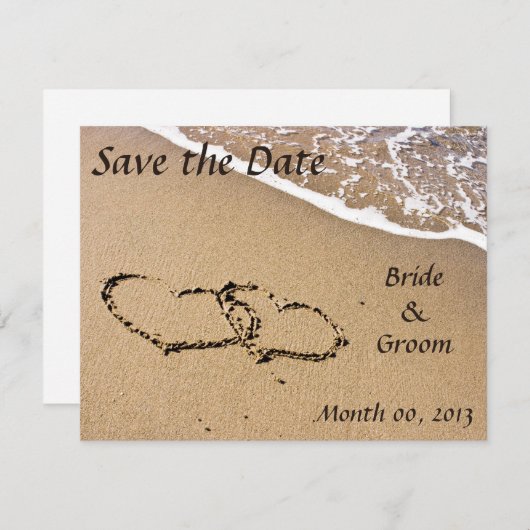 Beach Weddenschap Save the Date-uitnodigingen Save The Date (Voorkant / Achterkant)