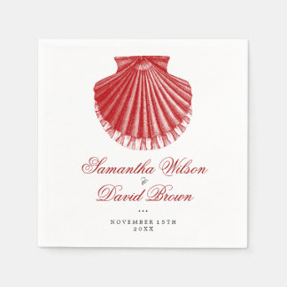 Beach Weddenschap  Scallop Shell Red Servet