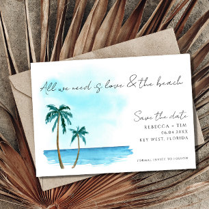 Beach Weddenschap Simple Photo Save the Date